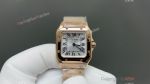 CLF Cartier Santos Rose Gold Band Swiss Quartz Movement 27*34.5*7.4mm Watch